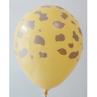 Golden Yellow Giraffe Printed Balloons